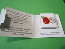 DERBY COUNTY  2023  POPPY BADGE OFFICIAL ROYAL BRITISH LEGION ISSUE *FREE POST*