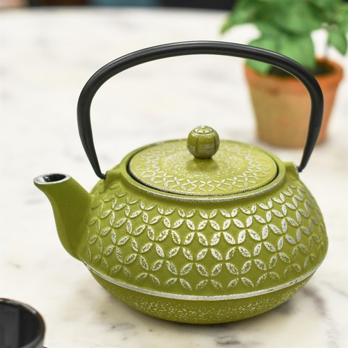 Cast iron green and silver - cast,