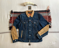 Levi’s Blanket Trucker Jacket M-L Type 3 Denim Flannel Cord Collar Rare Vtg 2013