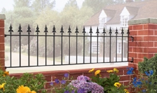 Wrought iron metal railings - iron,