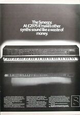 Synergy Synthesizer 1982 Vintage Advert Print Poster