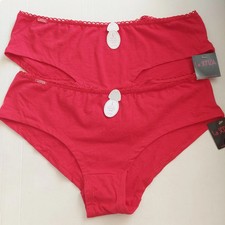 2 x La Senza Size L Lace Top Red Shorts Back Detail Ladies Womens Panties