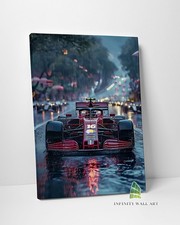 F1 Racing Car Canvas Art Wall
