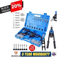 Professional Hand Rivnut Nut Thread Riveter Gun Repair Tool Kit nut riveter