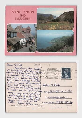 Postcard scenic lynton - postcard, and