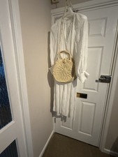 Zara White Sheerr Dress Size