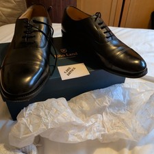 Worn once, John Land RAF Black Leather Dress Uniform Parade  Shoes Mens UK 12M.