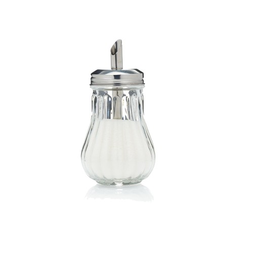 Vintage striped glass sugar - vintage,