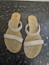 Gold Glitter Jelly Slides