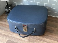 Vintage 1950s Blue Starline Hand Luggage Suitcase