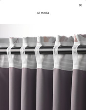 2 pairs (4) IKEA Pialotta range blackout  lined curtains is sheen gold, brown,