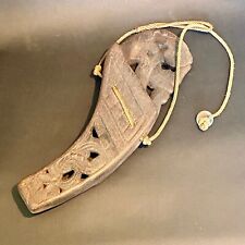 Antique 1900s Carved Wood Sugar Cane Knife Sheath E. Java Indonesia 35cm
