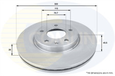 Coated Brake Disc Front Axle To Fit Chevrolet Cruze 09->, Orlando 11->, Volt 11-