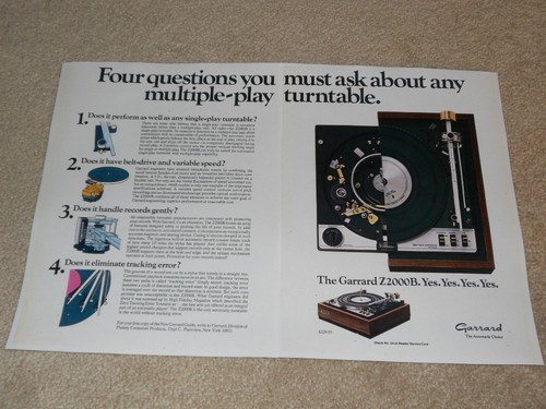 Garrard zero z2000b turntable - z2000b,