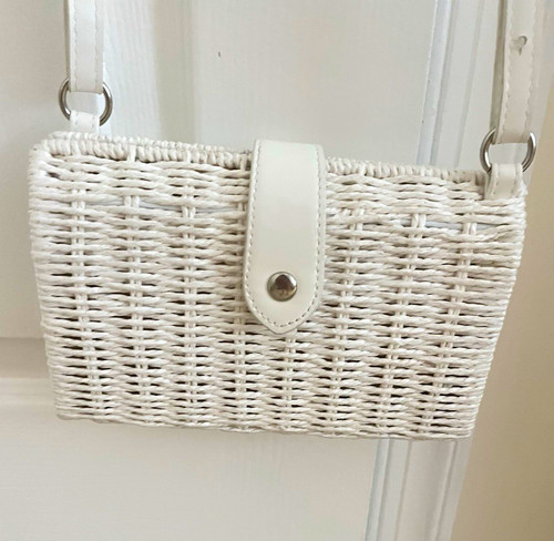 White crossbody bag - white,