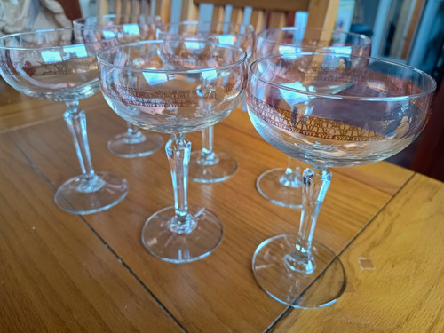 Set clear glass champagne - of,
