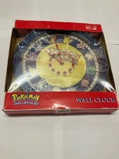 VINTAGE POKEMON 2000 WALL CLOCK ZEON QUARTZ BLUE BOXED