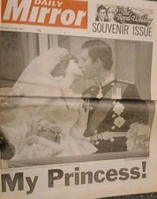 Original COMPLETE Daily Mirror Newspaper July 30 1981 Birthday ROYAL WEDDING