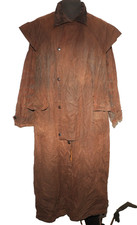 VINTAGE MENS BARBOUR MWX0006BR71 STOCKMAN WAXED RIDING COAT LARGE BROWN