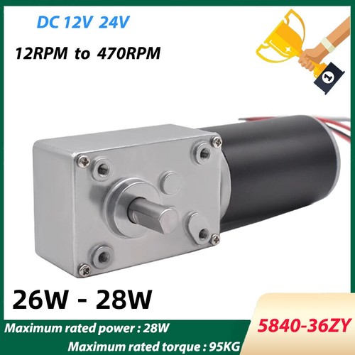 Worm geared motor - motor, 24v
