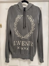 Flux Melbourn Grey Men’s Hoodie Size Small similar to Fred Perry logo