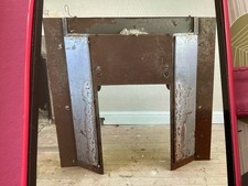 castiron fireplace  38” w x 37”h with separate wood surround & black marble base