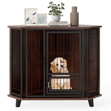 Corner Dog Crate Space Saving