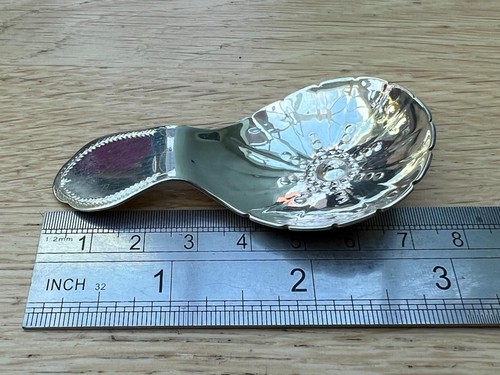 Silver tea caddy spoon 1966 - tea,