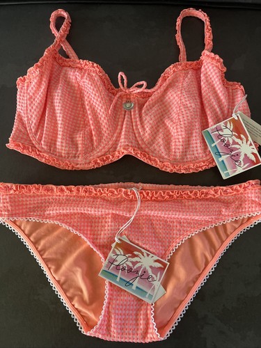 Ladies coral white check - ladies,