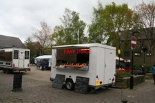 PHOTO  BARNOLDSWICK MARKET WITH FISH BARROW AS FAR AS I AM AWARE BARNOLDSWICK HA