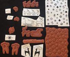 Christmas background sleigh