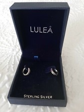 New Lulea Sterling Silver Earings Jewel tiny hoops