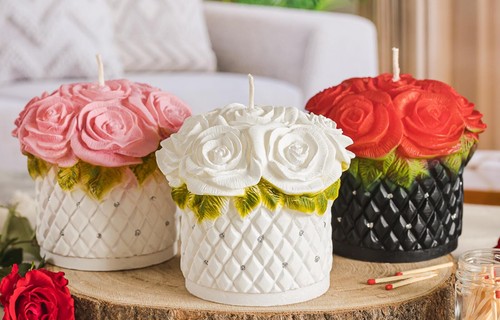 Rose box scented candle - scented,