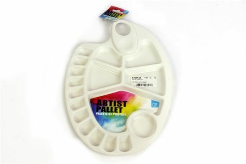 Oval artist palette - 17, well
