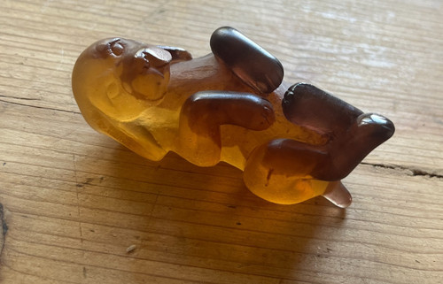 Dog sculpture pâte de - in,