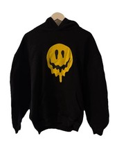 Balenciaga Black Hoodie (Size S) Smiley Face/Skeleton Hand