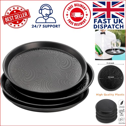 Durable black plastic serving - durable,