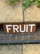 London & North Eastern Railway (LNER) Cast Iron Van Plate - "FRUIT"