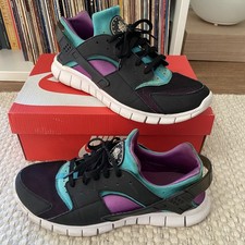 Nike Huarache Free Rare Deadstock Black Magenta Turquoise Air Max 90 97 1 Jordan