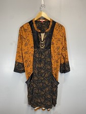 Joe Browns Short Dress Jersey Size 14 Round Notch Neck Orange Rust Boho Hippie