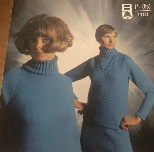 Vintage knitting pattern roll - pattern,,