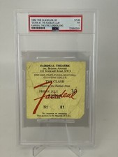 The Clash Ticket Stub 1982 Down At The Kasbah Club Fair Deal Club PSA 1 RARE