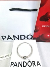 Pandora Moments Sparkling Pavé Clasp Snake Chain Bracelet, 18cm, With Packaging