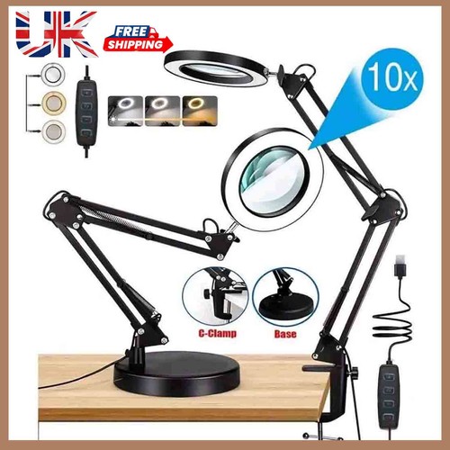 10x magnifier glass led - glass, desk