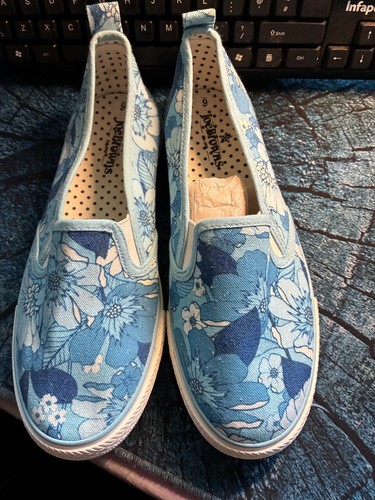 Women blue floral slip on - slip,