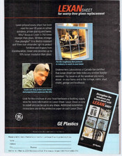 Vtg Print Ad Lexan Sheet GE