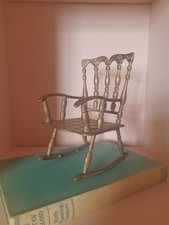 Miniature brass rocking chair