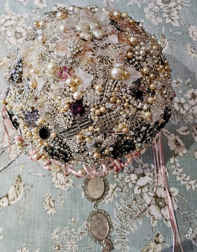 Large artisan bridal - large, brooch