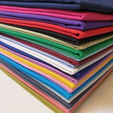 Clearance 100% Cotton Fabric Plain Solid Quilting Craft Dress Material 44"