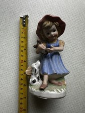Beautiful Girl With Her Puppy Figurine 7.5" Tall
